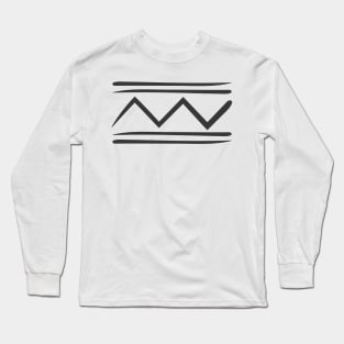 Minimal Tribal Design Long Sleeve T-Shirt